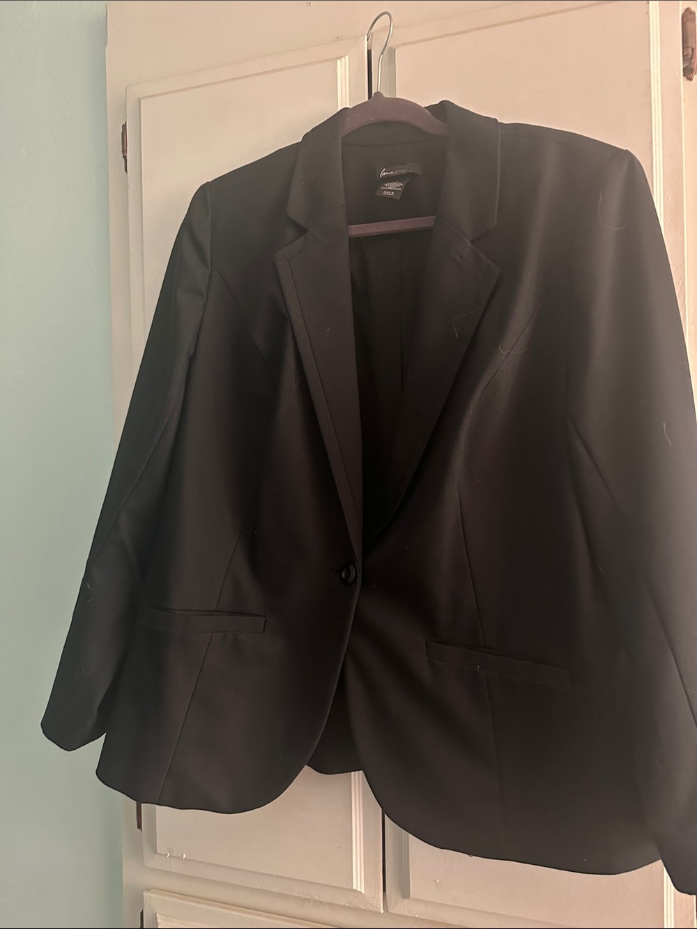Lane Bryant Black Single-Button Suit Jacket Blazer